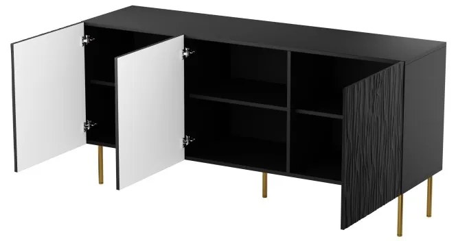 Komoda Jungle 152 cm čierna