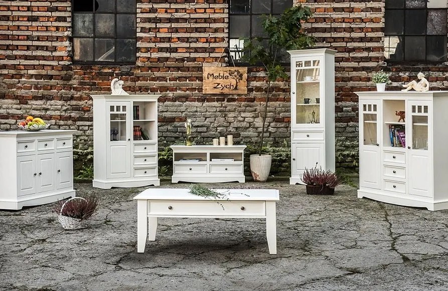 Konferenčný stolík so zásuvkou Belluno Elegante 1 - biela