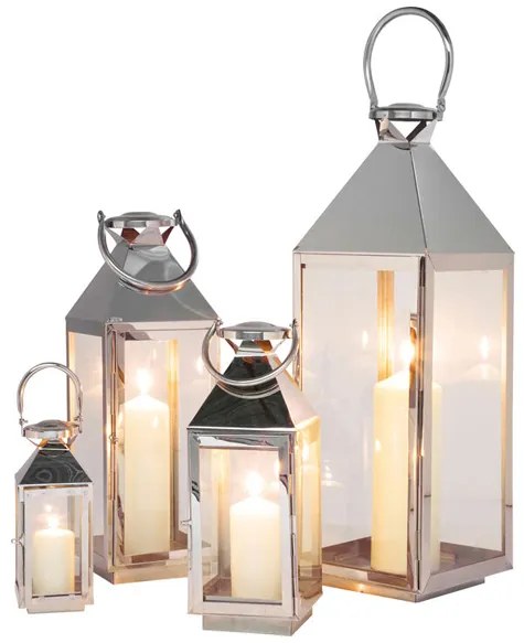 Lantern Giardino set svietnikov strieborný