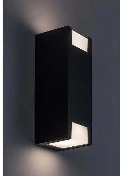 Rabalux 77055 - Vonkajšie nástenné svietidlo CERNON 2xGU10/7W/230V IP44 čierna