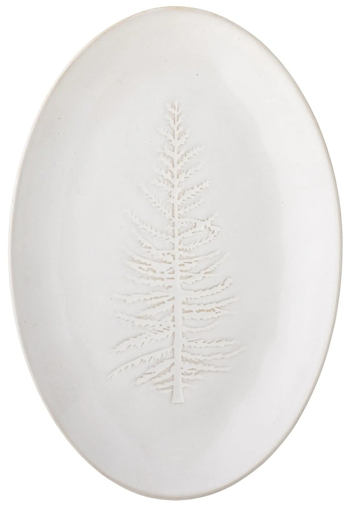 Bloomingville Kameninový servírovací tanier WINTER 31cm prírodný