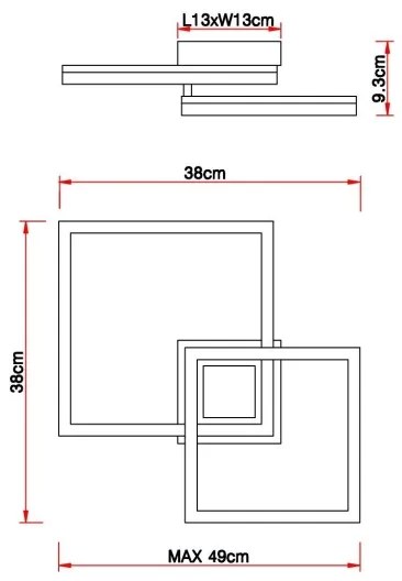 Globo 67297D2 - LED Stropné svietidlo BEATRIX LED/18W/230V
