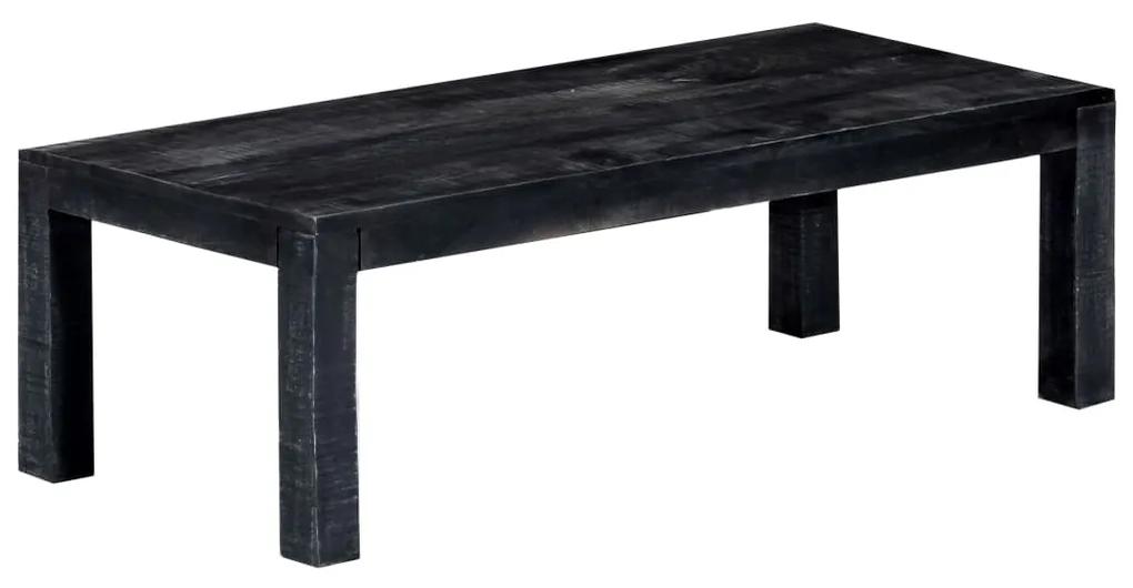 Konferenčný stolík čierny 110x50x35 cm mangový masív 247993
