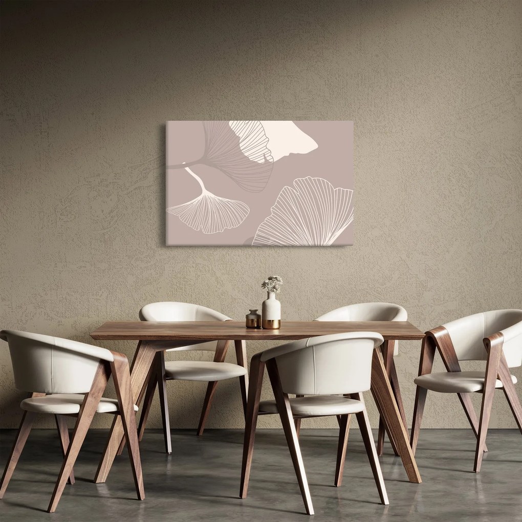 Obraz - Béžové listy N⁰1 (90x60 cm)