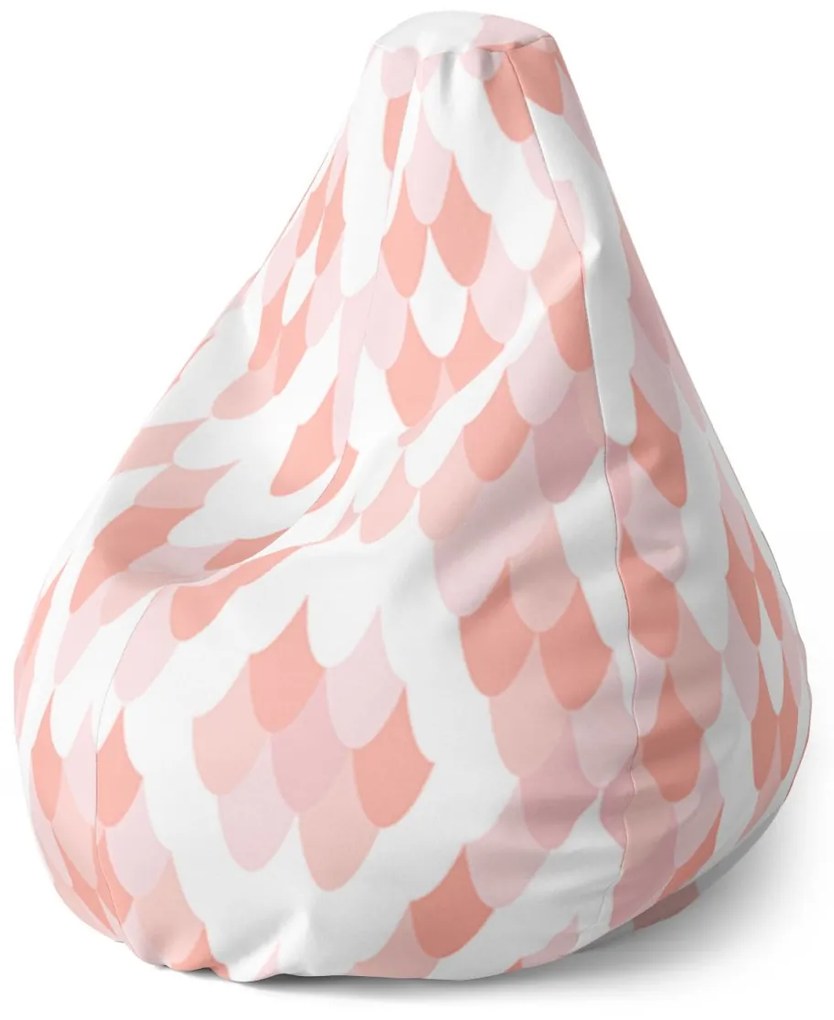 Sablio Sedací vak Pear Ružové oblúčiky - 70 x 95 x 15 cm