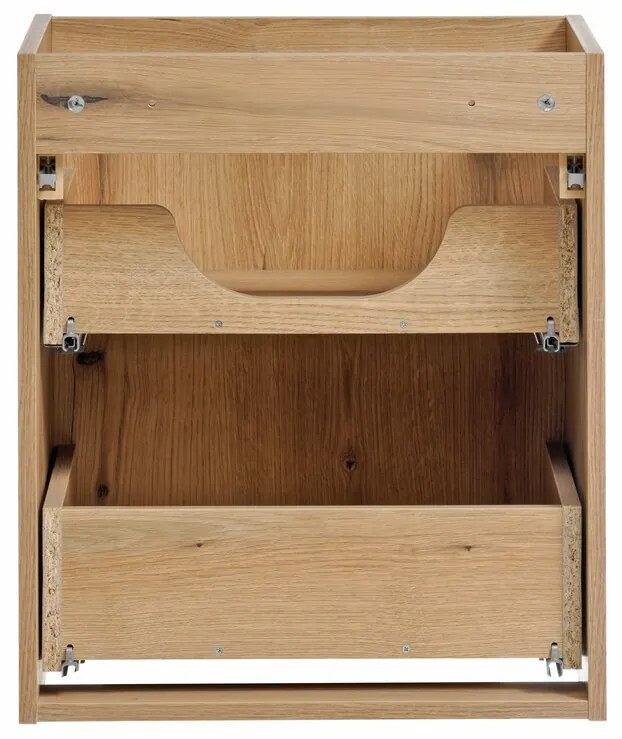Závesná skrinka Nova Oak Gaja s doskou a umývadlami 100 cm dub evoke/biela
