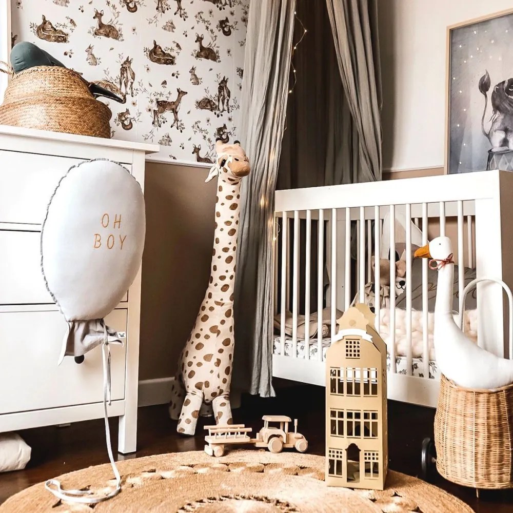 Tapeta jelenia lúka biela 280x50 cm