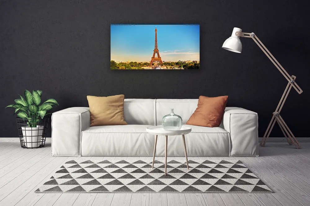 Obraz Canvas Eiffelová veža paríž 125x50 cm