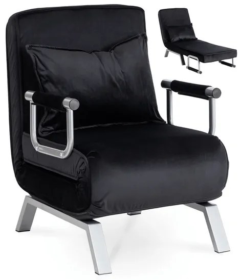 Kreslo pohovka rozkladacia PRATO čierna - vintino.sk