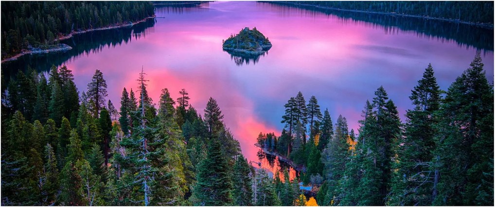 Obraz - Jazero Tahoe, Sierra Nevada, Kalifornia, USA (120x50 cm)