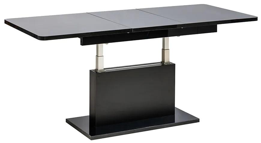 DL Rozkladací konferenčný / jedálenský stôl Opti 2v1 čierny