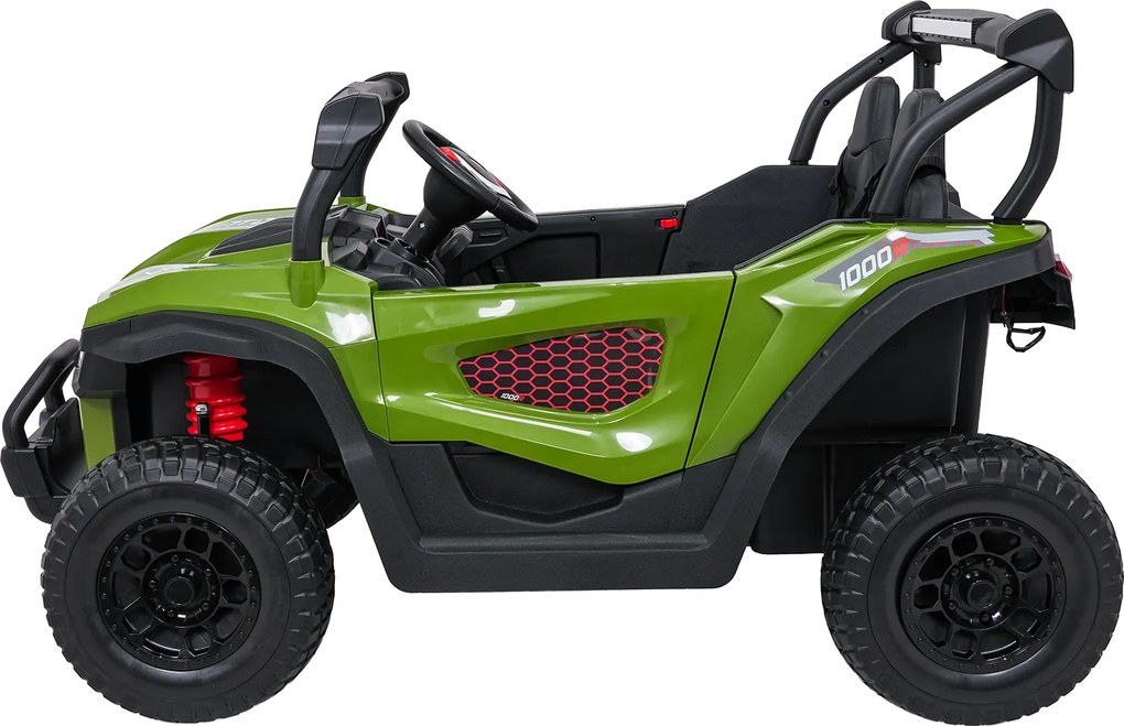 Ramiz Elektrická bugina Gravity pre deti zelená + pohon 4x4 + diaľkové ovládanie