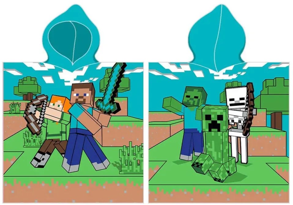 Detské pončo Minecraft Time to Mine