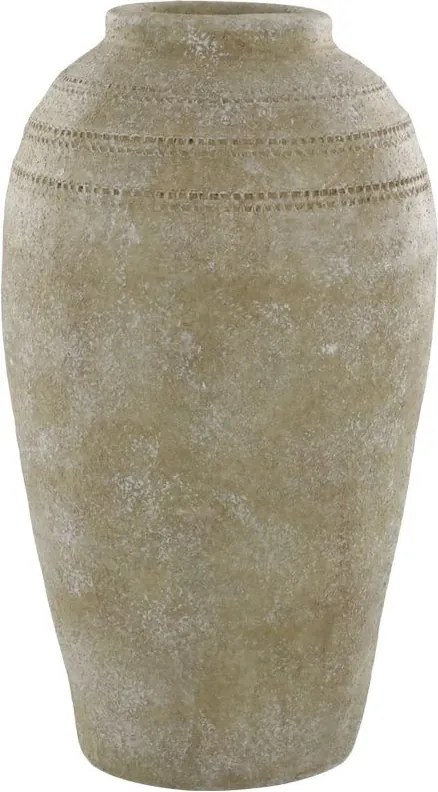 Béžová antik dekoračná terakotová váza Lourdes - Ø 26*43 cm