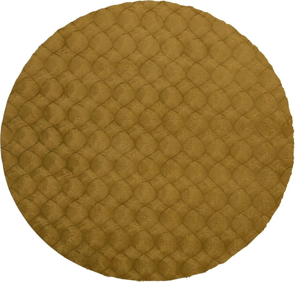 Obsession, Kusový koberec Diamond Cut 800 Honey kruh, 120x120 (priemer) kruh, hnedá, obývacia izba