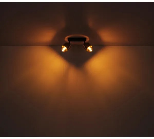 Globo 15560-2 - Bodové svietidlo MILLEY 2xE27/40W/230V čierna/mosadz