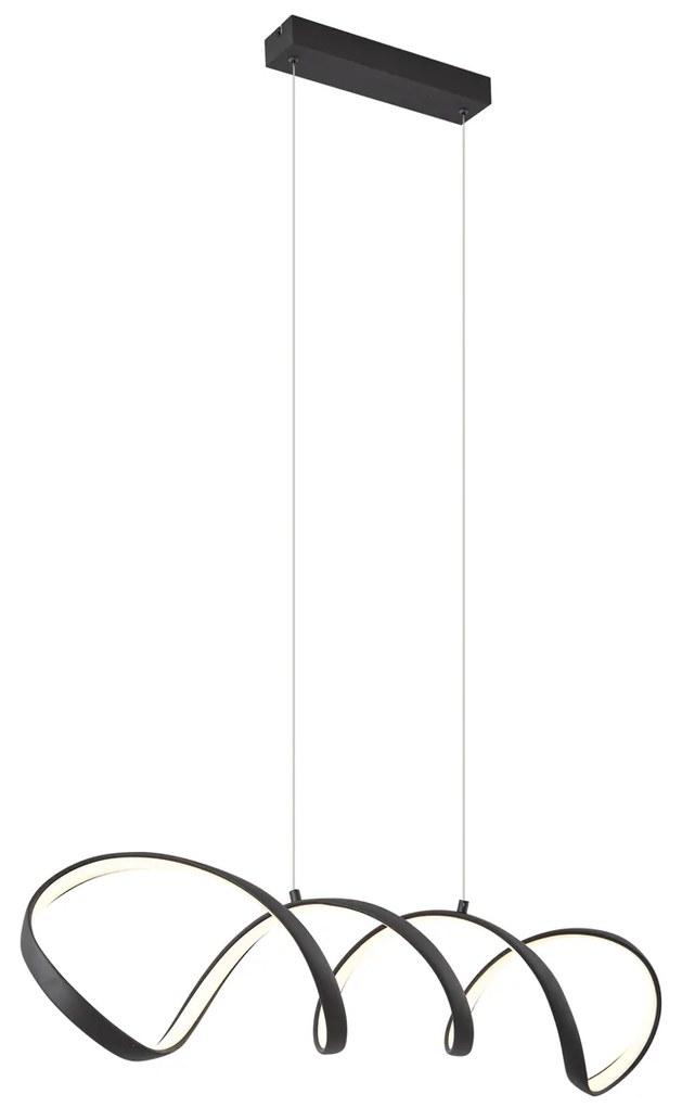 Dizajnové závesné svietidlo čierne 100 cm vrátane LED 3-krokového stmievania - Wokkel