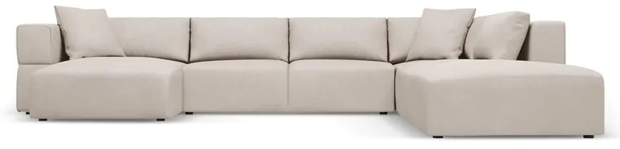 Béžová rohová pohovka do "U", pravý roh Esther - Milo Casa