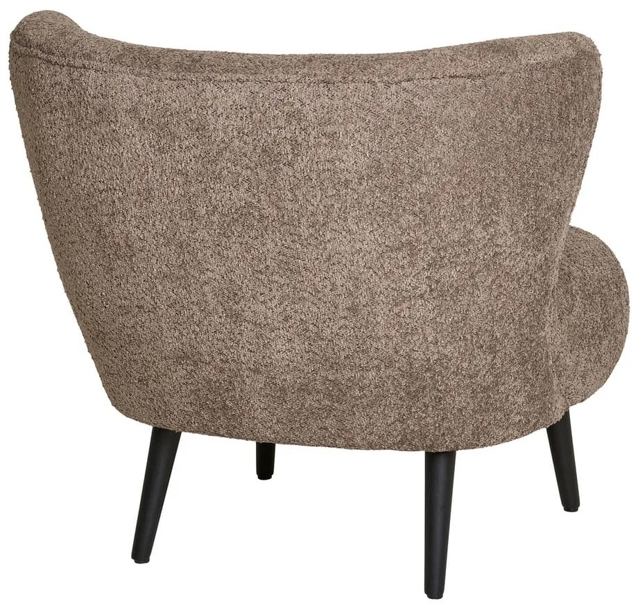 Hnedé kreslo z textílie buklé Covelo – House Nordic