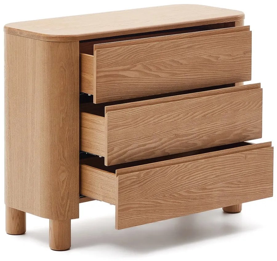 Komoda v dekore jaseňa v prírodnej farbe 120x80x40 cm Salaya – Kave Home