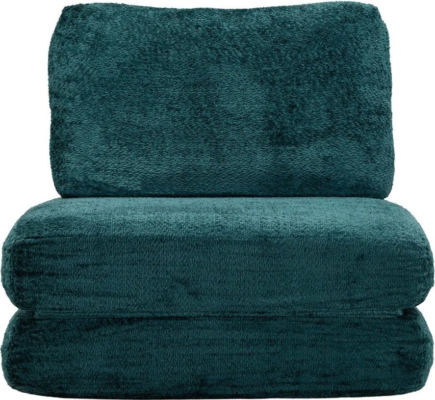 Zelenomodré rozkladacie kreslo z textílie buklé Faster – Mauro Ferretti