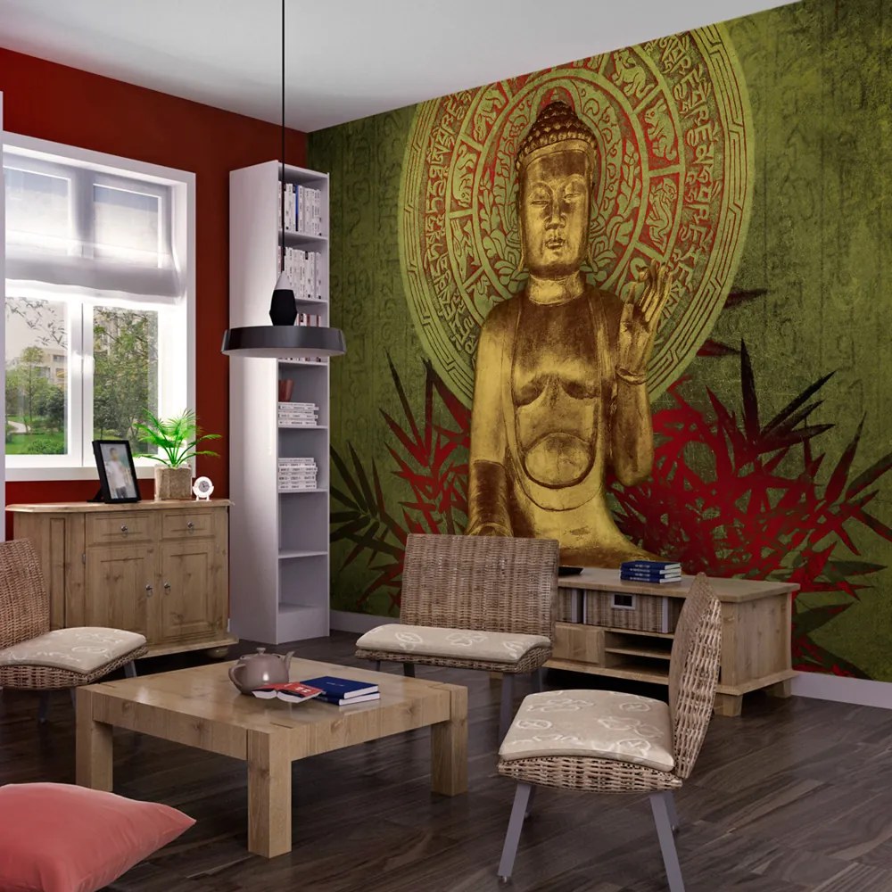 Fototapeta Bimago - Golden Buddha + lepidlo zadarmo 350x270  cm
