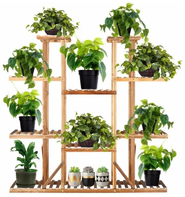 SPRINGOS Drevený stojan na kvety SPRINGOS PLANT 12