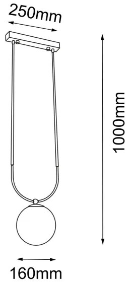 Amplex 8162 - Luster na lanku BALOS 1xE14/15W/230V čierna