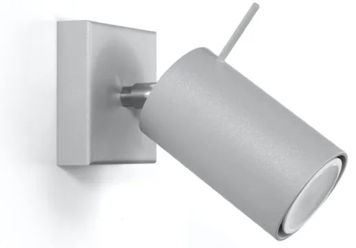 Bodové svietidlo Ring, 1x sivé kovové tienidlo, (možnosť polohovania)