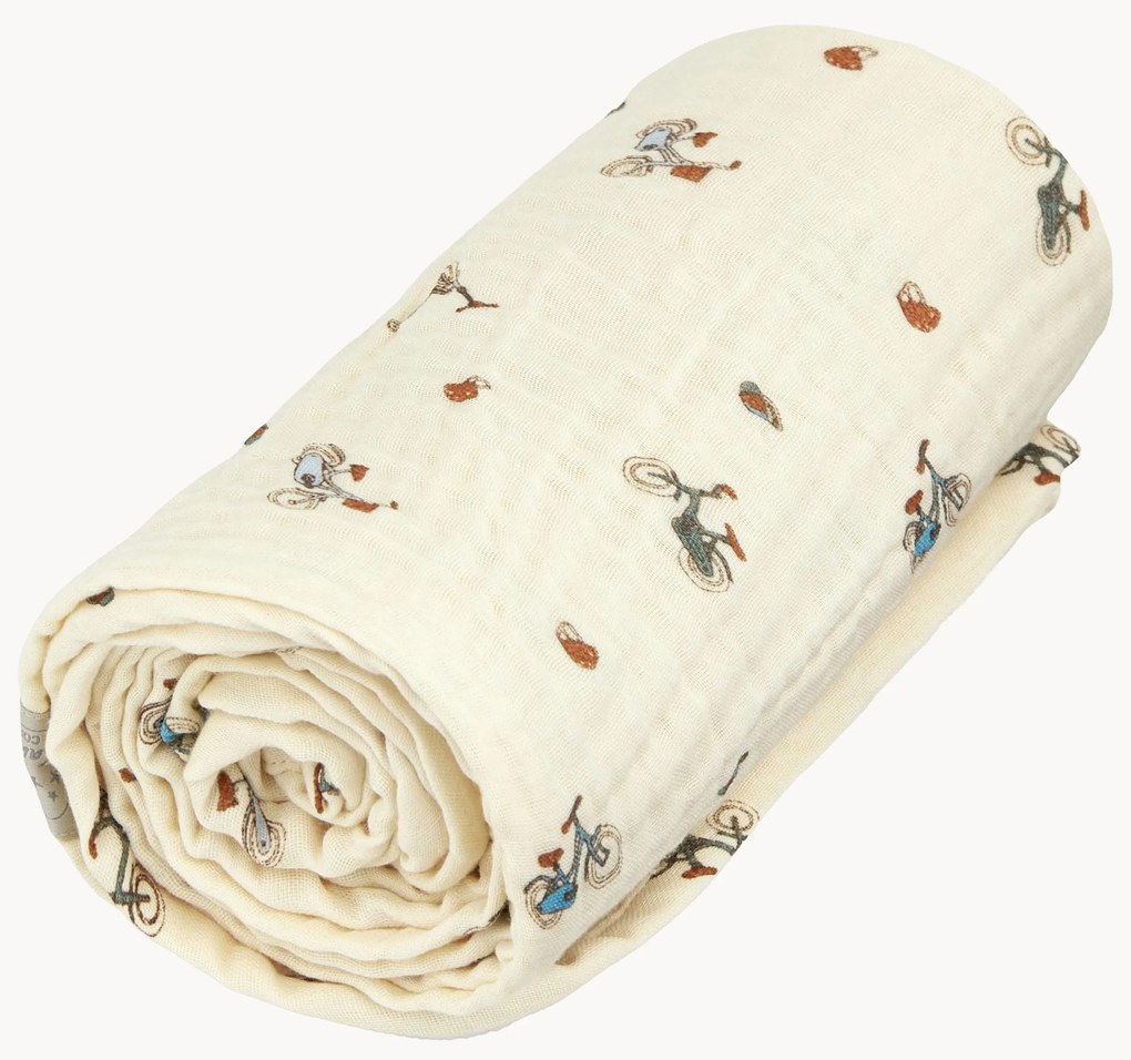 Detská deka z organickej bavlny Bicycles