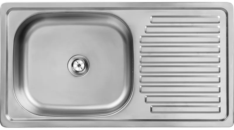 Kuchinox Trafis, 1-komorový nerezový drez 750x400x150 mm, oceľová, LAV-SKN_011T