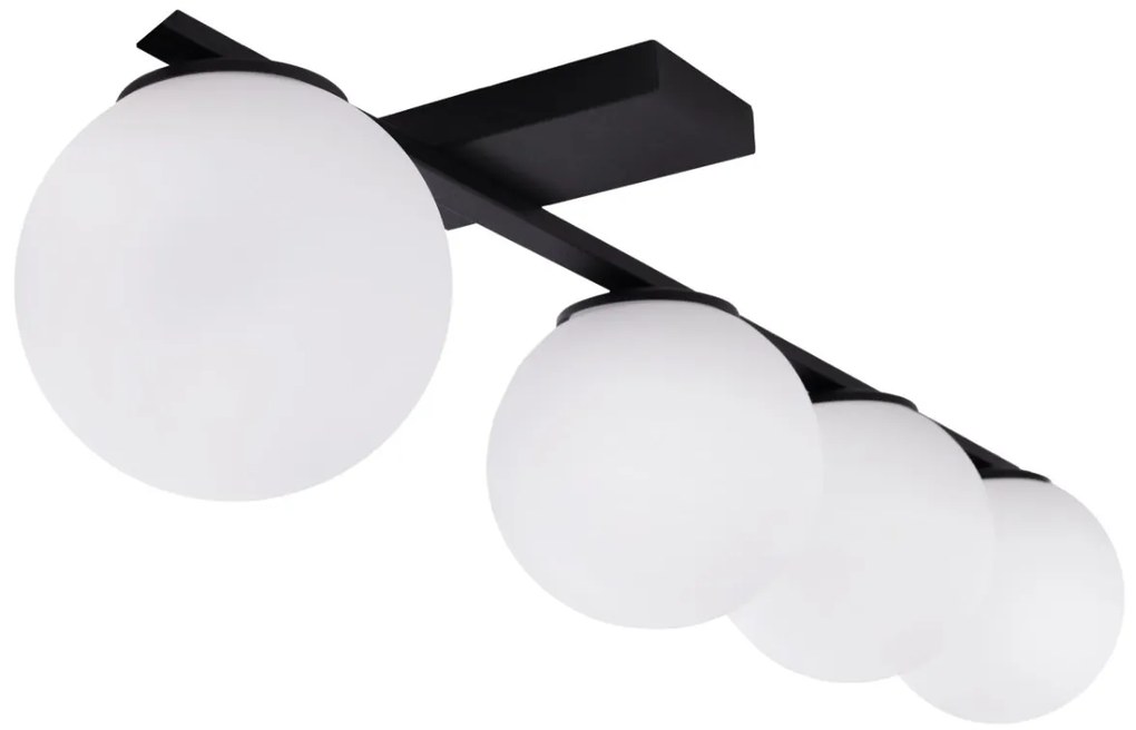 Stropné svietidlo Florence, 4x biele sklenené tienidlo, t