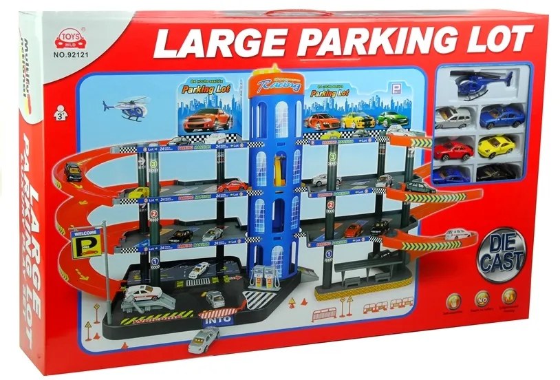 LEAN TOYS Obrovská viacpodlažná parkovacia garáž