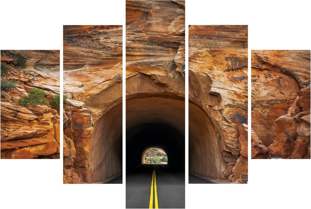 Obraz - tunel v skale (150x105 cm)