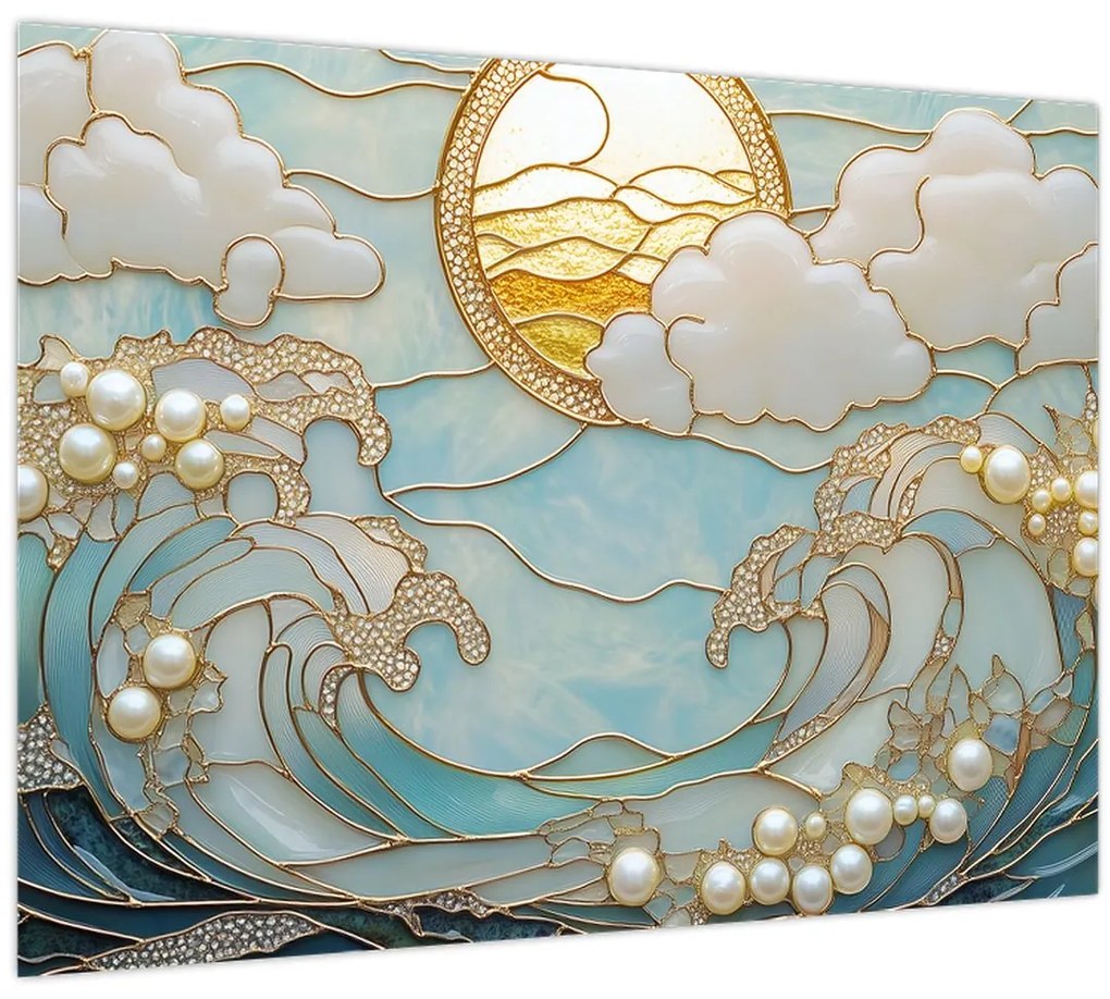 Obraz - 3D perly v oceáne (70x50 cm)