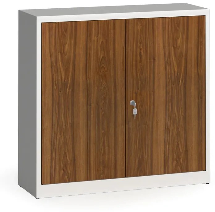 Alfa 3 Zvárané skrine s lamino dverami, 1150 x 1200 x 400 mm, RAL 7035/orech