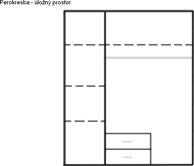 Šatníková skriňa Karl, biela