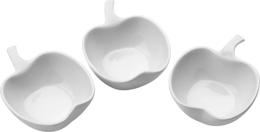 Sada 3 porcelánových servírovacích misiek Premier Housewares Apple Shape