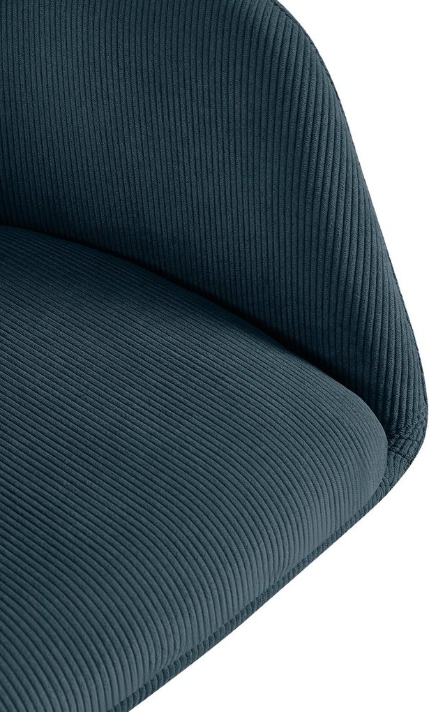 Jedálenská stolička Olema látka cord - modrá