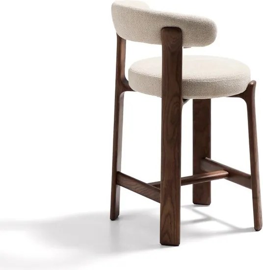 Béžová/v tmavo prírodnej farbe barová stolička z jaseňového dreva (výška sedadla 65 cm) Granite – Kave Home