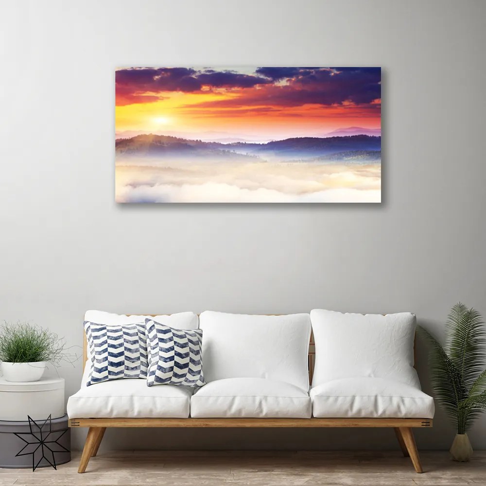 Obraz Canvas Hora slnko krajina 120x60 cm