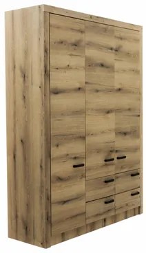 Veľká šatníková skriňa DENVER so 4 zásuvkami