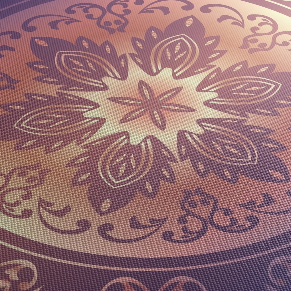 Obraz - Mandala na fialovom gradiente (150x105 cm)