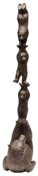 Artistic Bears Balance dekorácia hnedá 51 cm