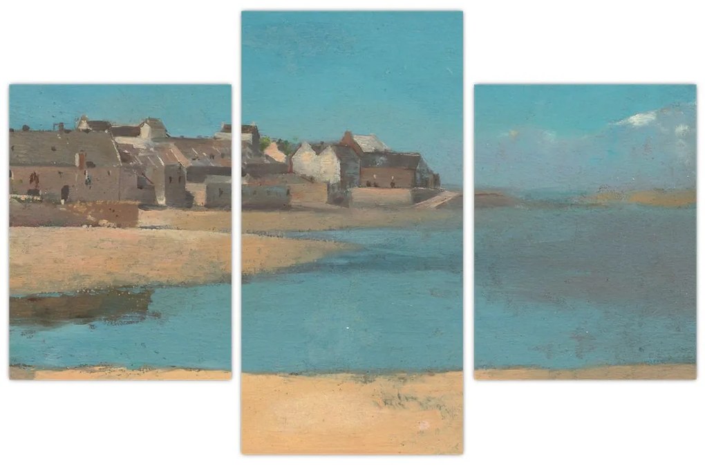 Obraz - Odilon Redon, Village by the Sea in Brittany, reprodukcia (90x60 cm)