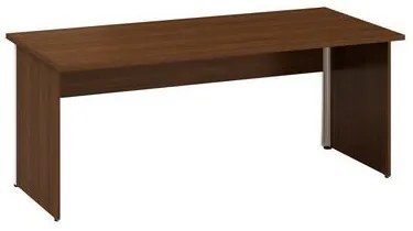 Kancelársky stôl Alfa 100, 180 x 80 x 73,5 cm, rovné vyhotovenie, dezén orech