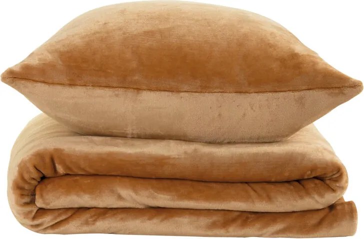 Posteľné obliečky z mikroplyšu orieškové