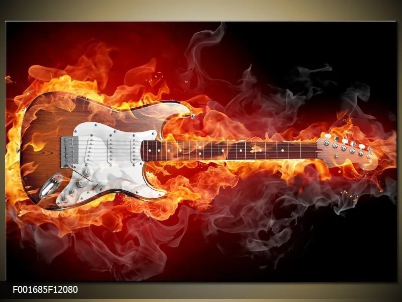 Obraz na plátne Horiaca gitara, Obdĺžnik 120x80cm 87,92 €