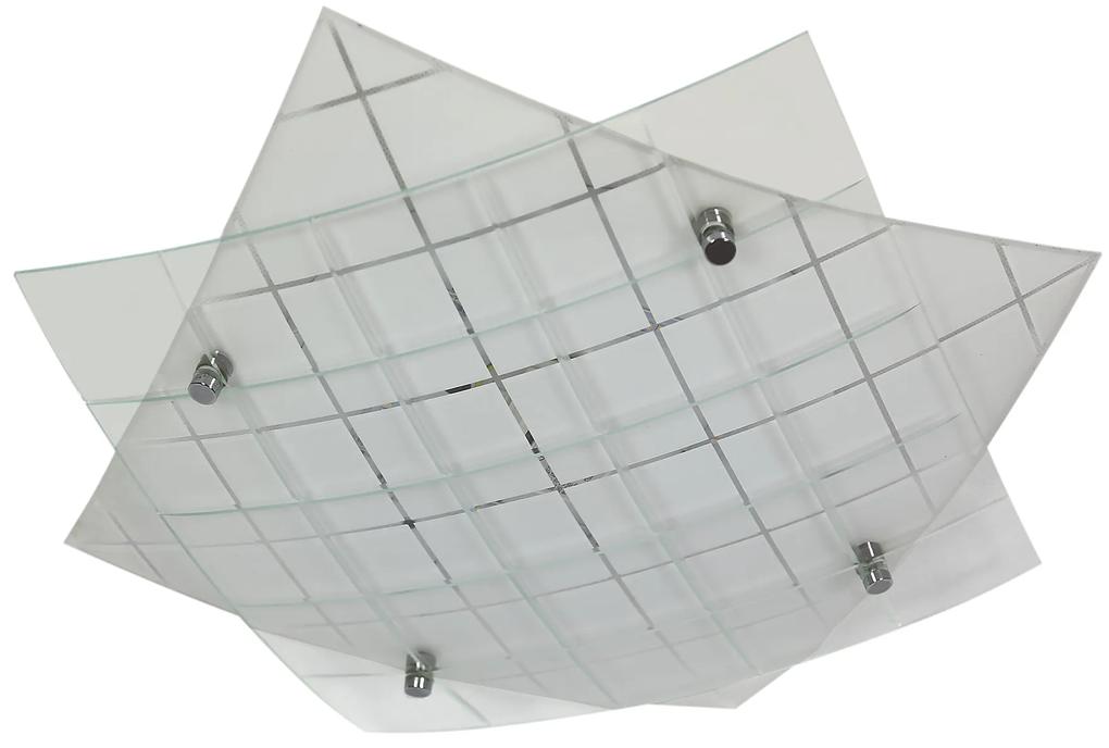CLX Moderné stropné LED osvetlenie SALVATORE, 9W, studená biela, hranaté