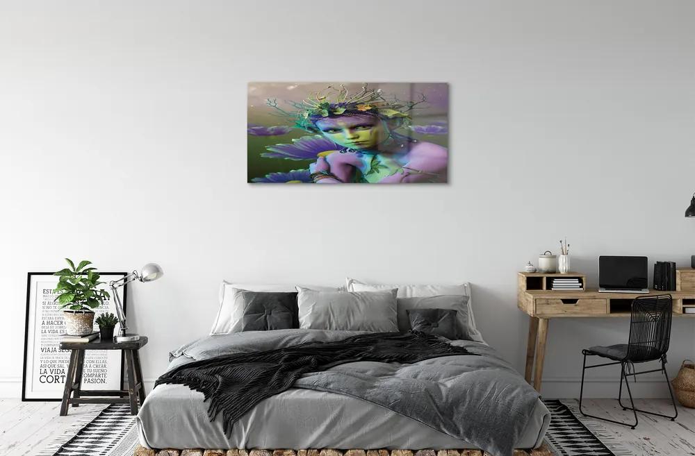 Obraz plexi Elf žene kvety 100x50 cm